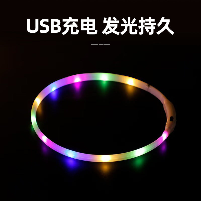 Carefully Selected Led Rechargeable Luminous Dog Walking Pet Collar USB Luminous Collar Dog Luminous Collar For Large, Medium And Small Dogs